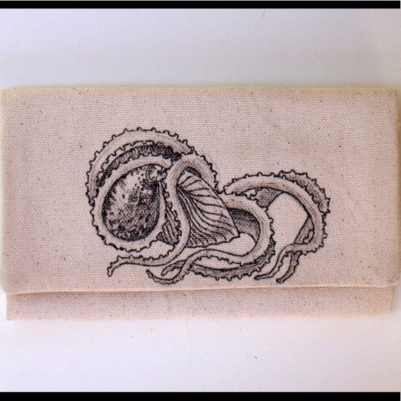 Wallet trifold men's octopus sea creatures for him - Picture 1 of 5